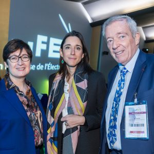 Christine GOUBET-MILHAUD Présidente - UFE, Brune POIRSON et Jean-Louis BAL, Président - SER